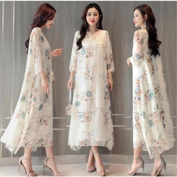 パーティードレスパーティードレス ドレス ワンピース 30代 40代 50代 結婚式 同窓会 お呼ばれ 袖あり 親族 フォーマル レディース 服装 ミモレ丈 女性 大きいサイズ　dr-035