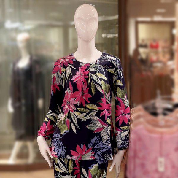 女性コートや花のプリントのイージーウェアトップス（WPA569WS）_s