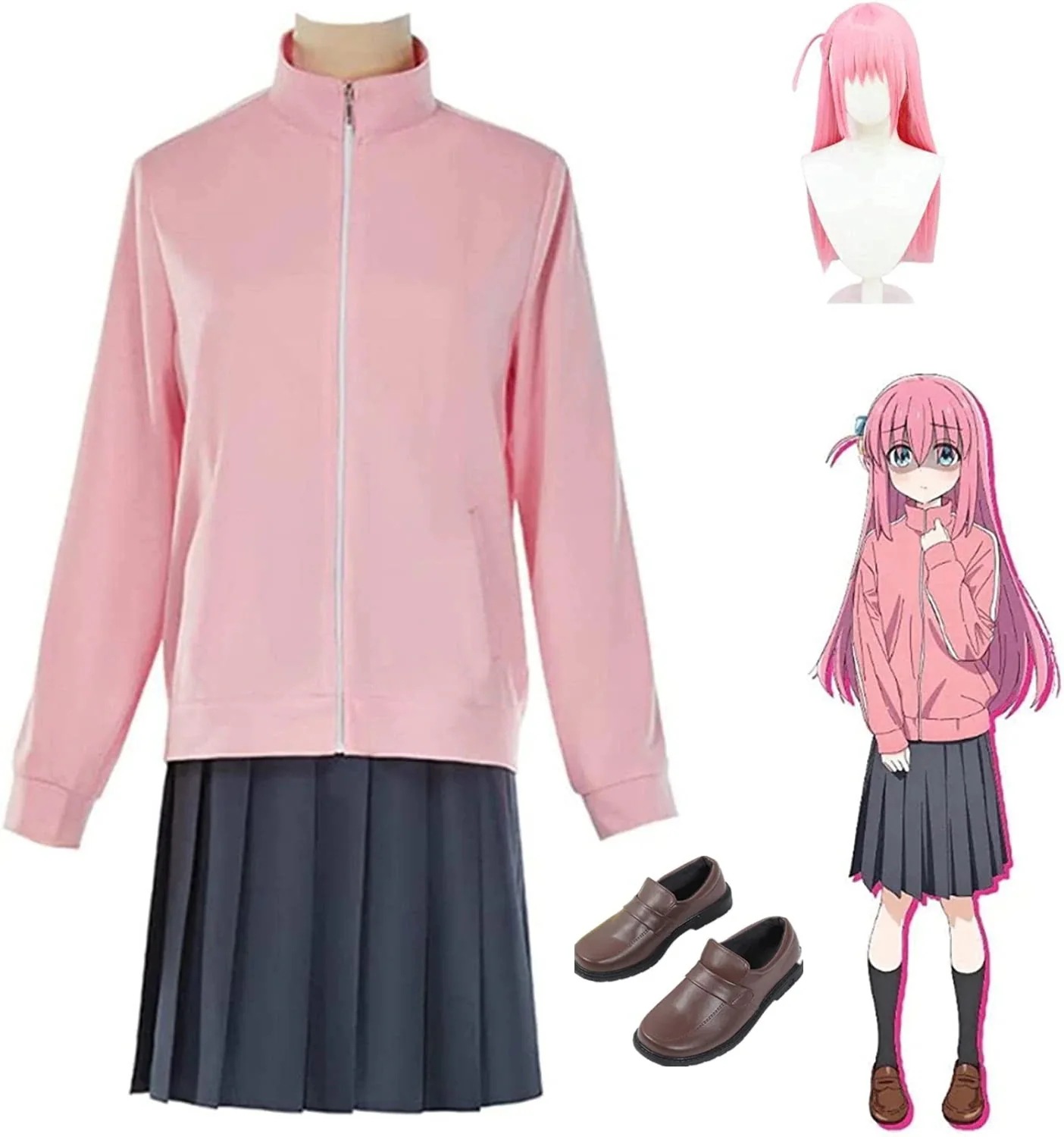 ぼっちざろっく コスプレ衣装 Bocchi the rock 後藤ひとり 伊地知虹夏 山田リョウ 喜多郁代 コスプレ アニメ 祭り 学園祭 文化祭 漫遊展 ハロウィン クリスマス