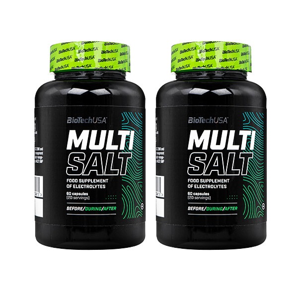 マルチソルト　60カプセル　2本セット　BioTechUSA　Multisalt　電解質バランスをサポート　海外発送便商品：日時指定不可　送料無料　ヤマト国際便発送 4,826円