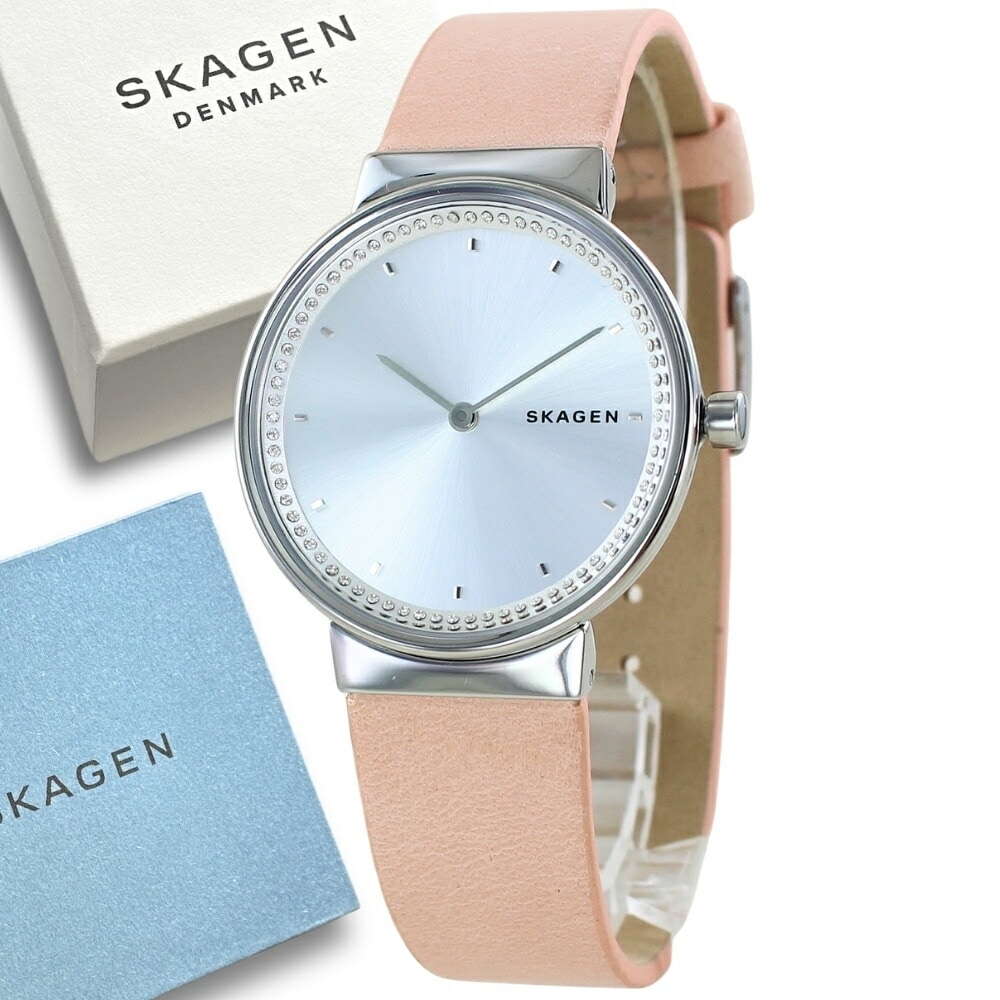 スカーゲン 時計 レディース 腕時計 手表 北欧 ANNELIE アネリー 上品 シルバー ヌードピンク 天然皮革 SKW2753 誕生日プレゼント ポイント消化