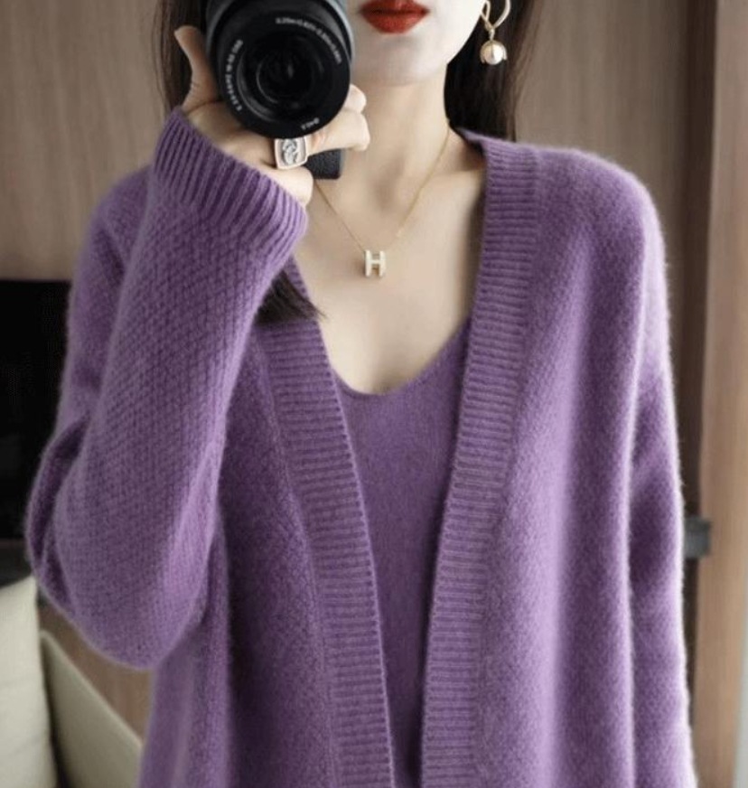 セットアップ デート ニットソー カーディガン 長袖 モコモコ ふわふわ 前開き ウール 可愛い きれいめ 上品 おしゃれ かっこいい 可愛い ラブリー キュート ガーリー クール モード系