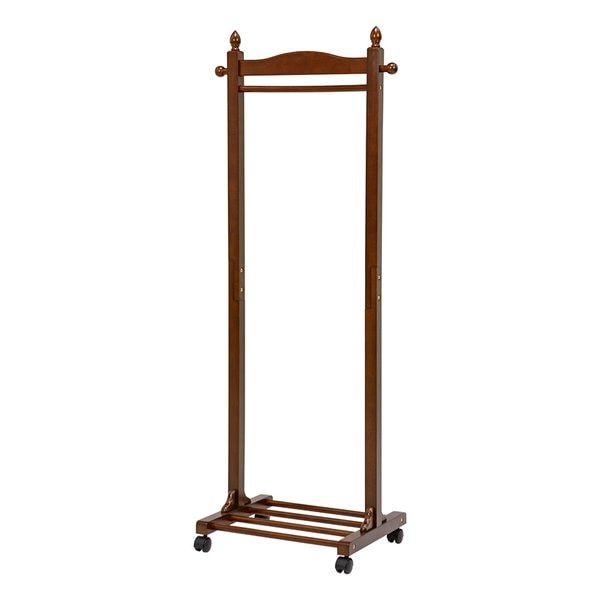 ハンガーラック 幅60×奥行40×高さ154 ブラウン VR-7237BR