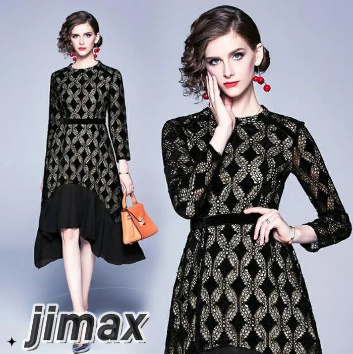 パーティードレス 結婚式 ワンピース 20代 30代 40代 アシンメトリー ベロア ワンピース ウェディングドレス ウエディング ドレス 二次会 花嫁 ブライズメイド ミモレ丈 結婚式 入学式 演奏