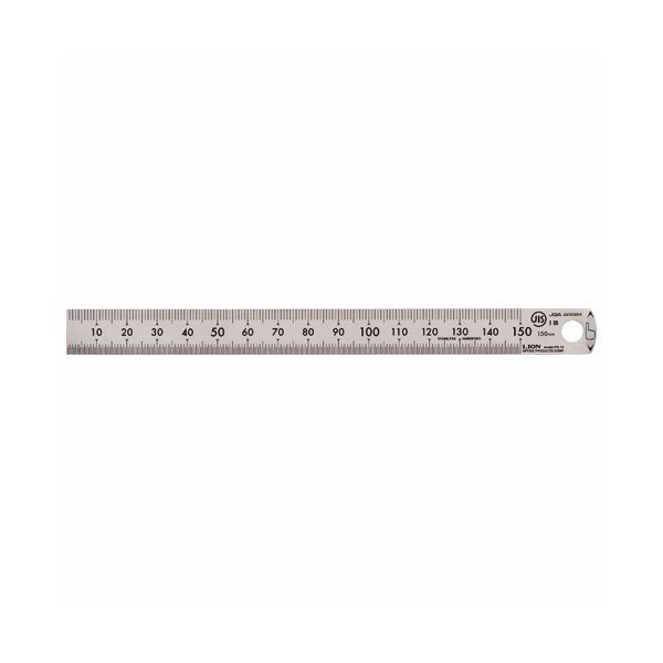 （まとめ） ライオン事務器ステンレス定規 15cm PS-15 1本 (×10セット)