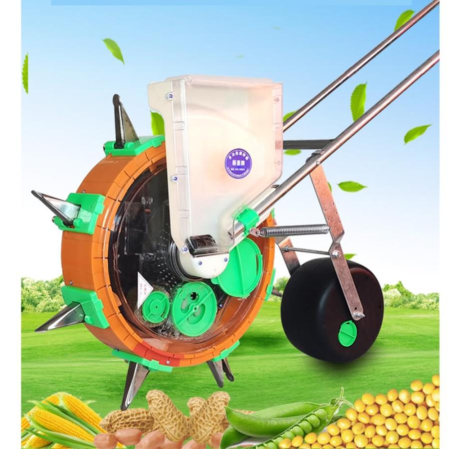 [2026新作-402]手動種まき機 種まき機 野菜播種機 家庭用播種機 農業種子ディスペンサー 精密種まきツール 調整可能な植物間隔 調節可能な深さ 野菜 トウモロコシ 綿豆ピーナ
