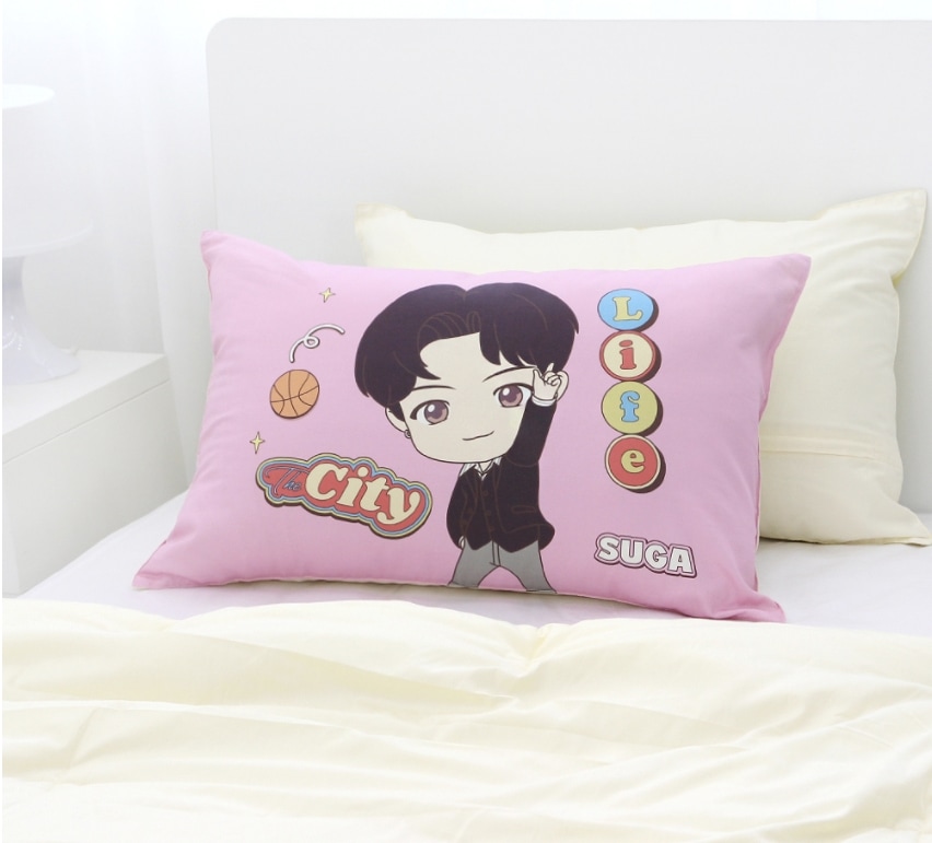 mayuu　BTS クッションカバー４点 Qoo10] TinyTAN BTS まくらカバー SUGA Dyna