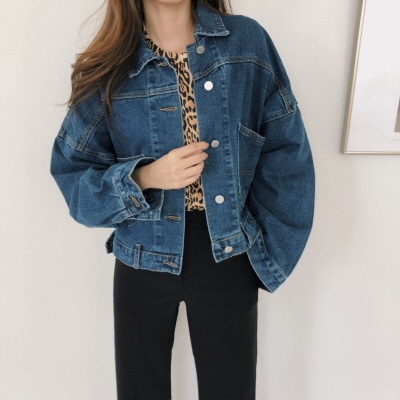 秋のトレンドバックスリットルーズフィットデニムジャケット送料無料韓流ブーム2PER 4,683円