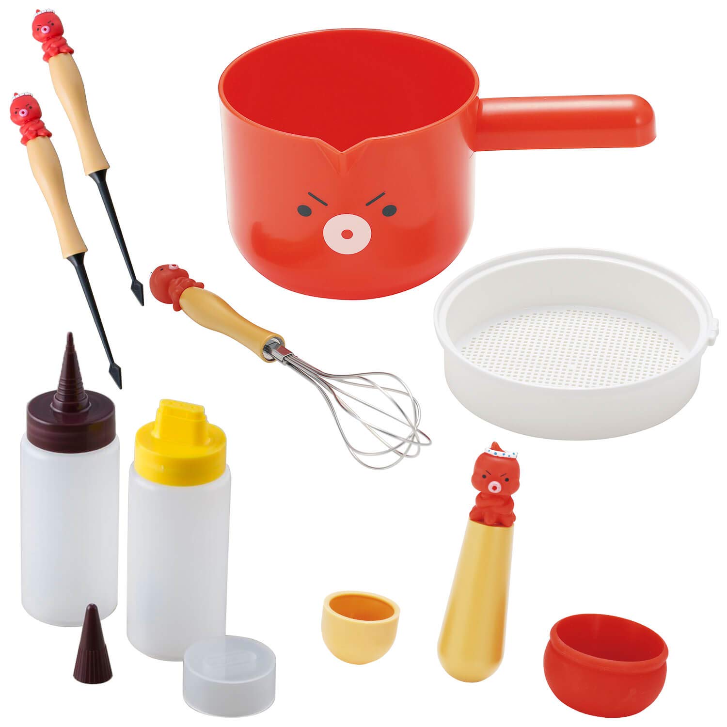 貝印 KAI たこ焼き ツール 5点セット ピック 2本 キッチンペーパー 油引き 粉つぎ ボール ディスペンサー