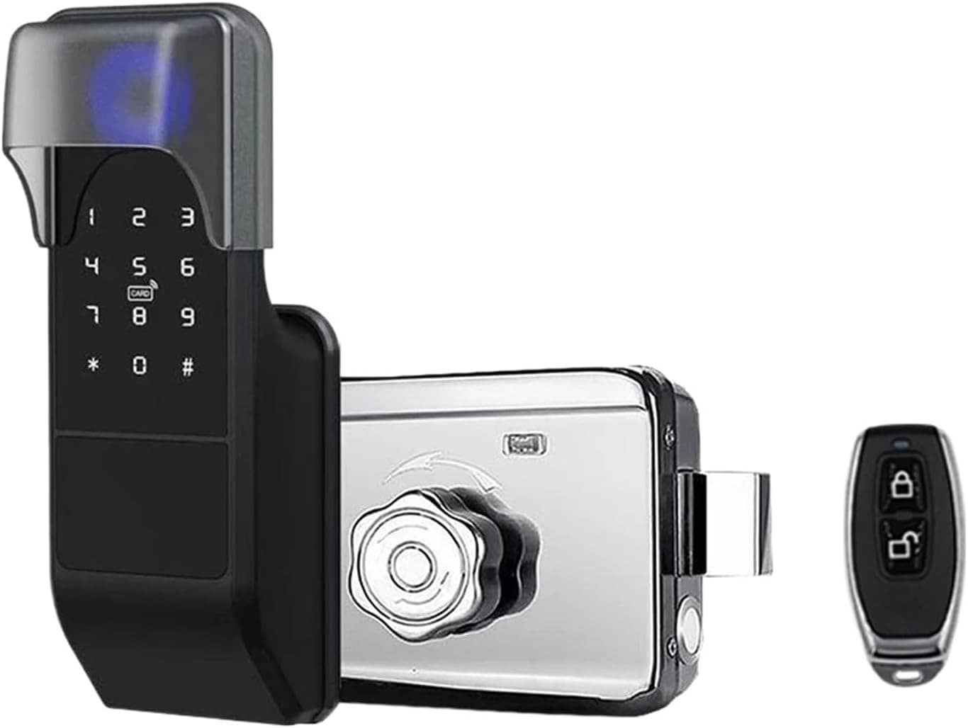 IP65 防水 TTLock 指紋スマートドアロック屋外ゲート Bluetooth パスワード 13.56MHz IC カードデッドボルトロック + メカニカルキー(Lock cover remote 13,280円