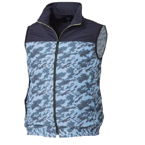 KU92020 空調服 ポリエステル製 カジュアルベスト 服のみ ネイビーxネイビーカモ LL