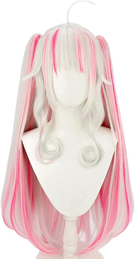 コスプレウィッグ夜見れなよるみれなYorumiRenaツインテールグレーピンク耐熱文化祭小物ハロウイーンウィッグかつらネット付きコスチューム