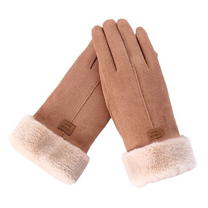 厚手の暖かい手袋をプラスします冬の女の手袋の自転車の韓版の綿のスエードの手袋