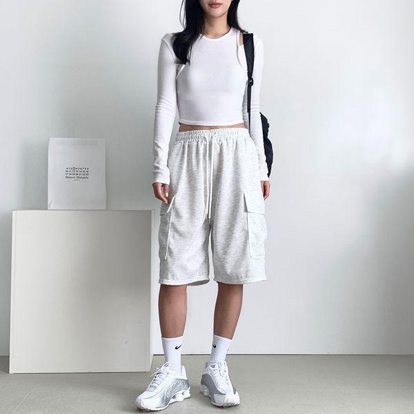 夏の女性バミューダカーゴバンディングポケット7分丈パンツ SDW PTH SSD1001991_P398205365