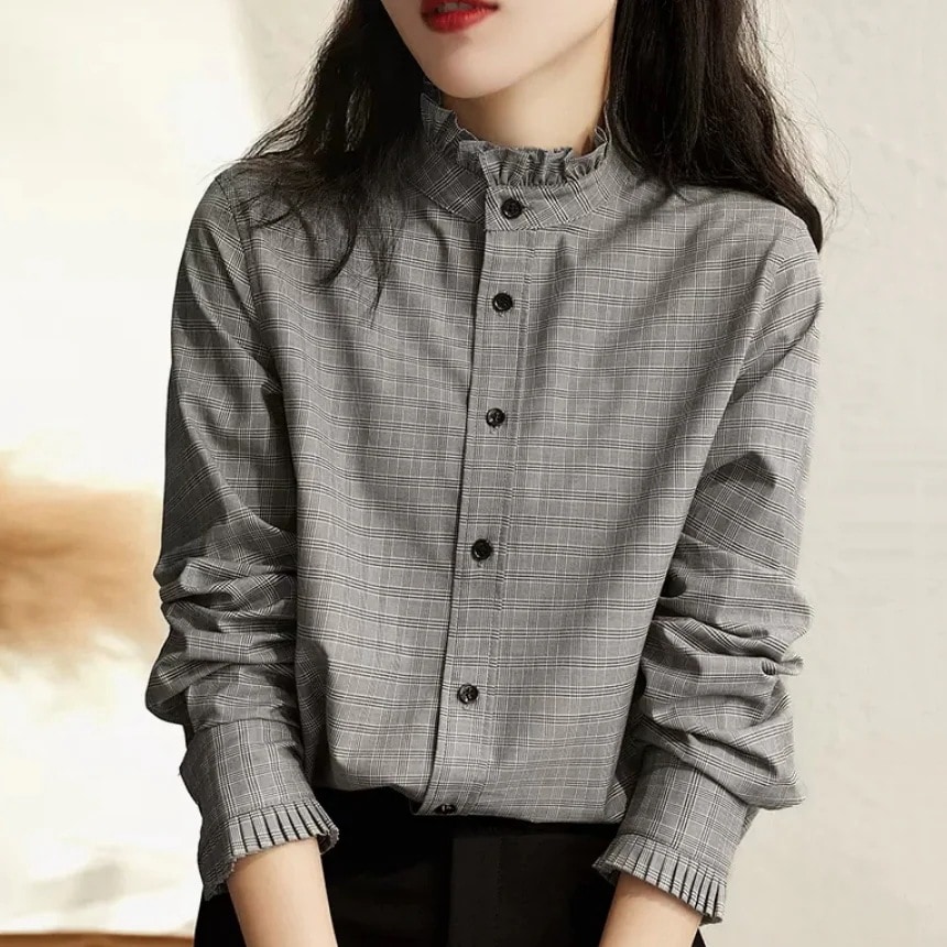 トップス デート シャツ ブラウス カットソー 袖あり 長袖 かわいい 大人可愛い きれいめ シンプル カジュアル 大人 上品 おしゃれ お洒落 かっこいい レトロ 大人女子 こなれ感 キュート 5,966円