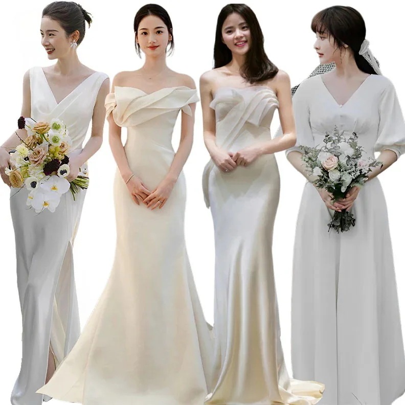 【10点セット】11月追加 ウェディングドレス白 パーティードレス 前撮り 結婚式二次会 サイズオーダーメイド可能 長袖ドレス ワンピース Aライン マーメイド 花嫁ロングドレスお呼ばれ 代30代40