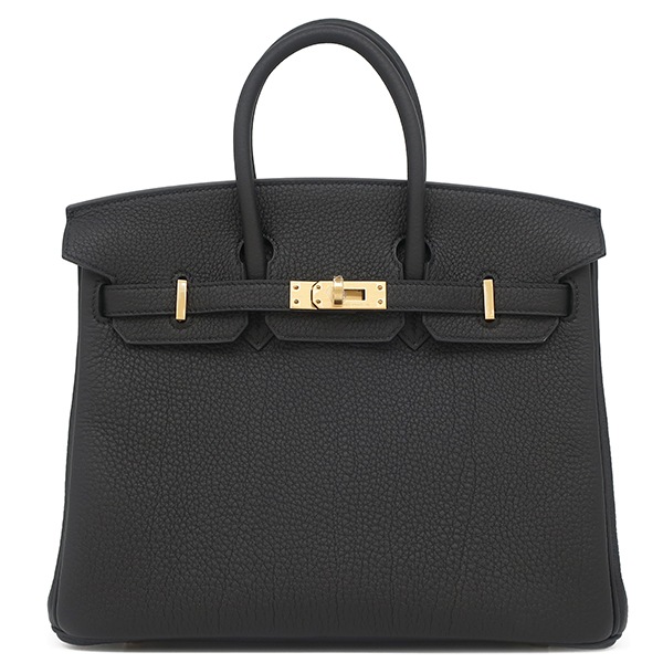 エルメス HERMES ハンドバッグ バーキン25 トゴ ブラック マットゴールド金具 新品 未使用 黒 K刻印（2025年製） 【箱】【中古】