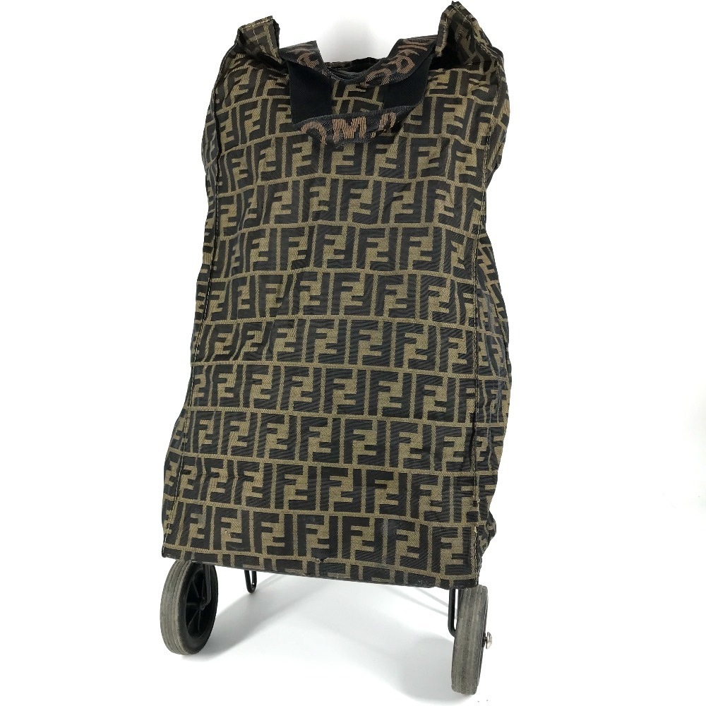 キャリーバッグ ズッカ 2輪 車輪付き 折り畳み スーツケース キャリーケース カバン ナイロンキャンバス ブラウン