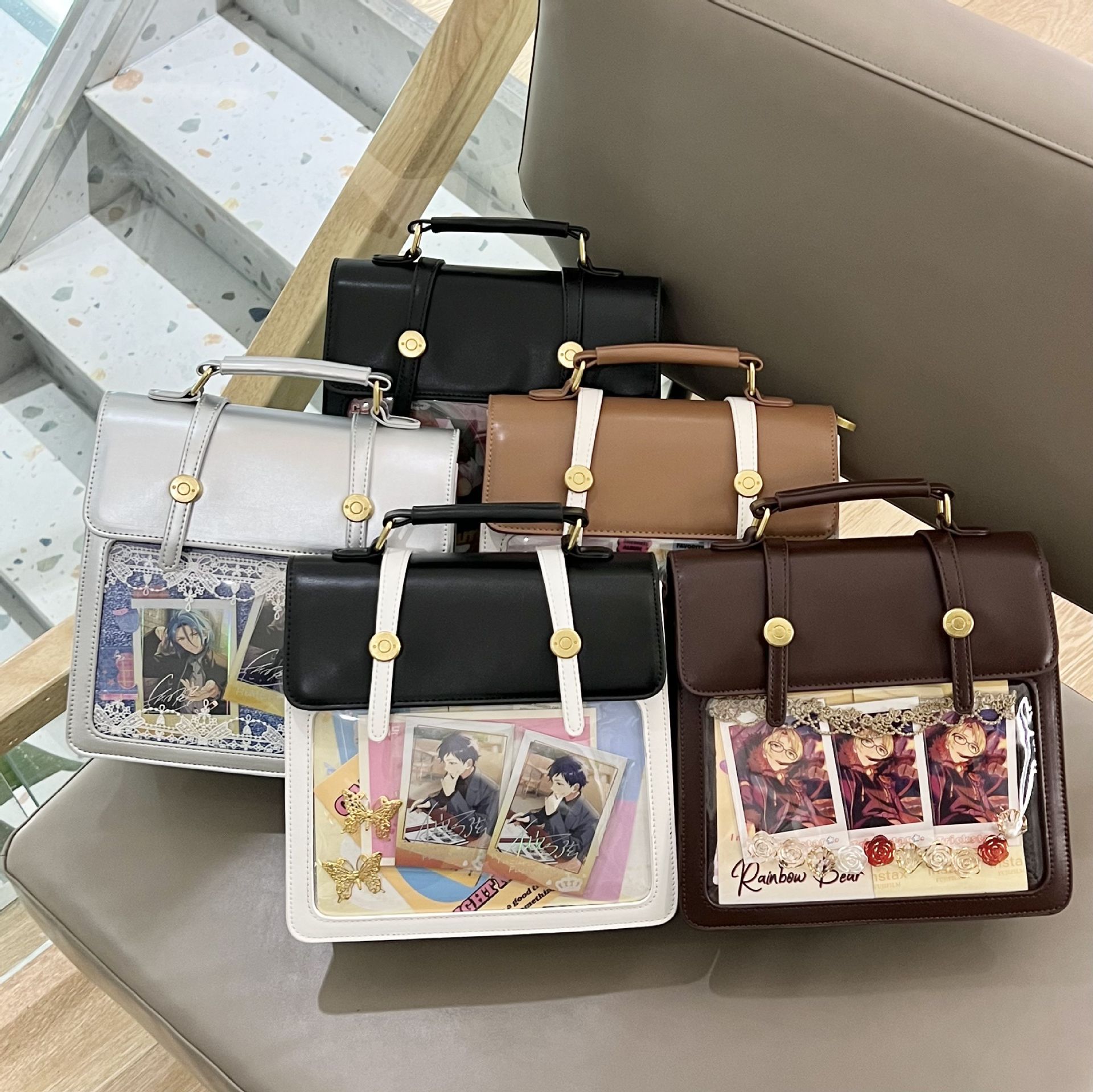 【迅速な出荷】 韓国オリジナル日常百合二次元双肩小食量痛包女性ファッション双背女包