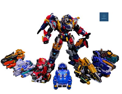 レックスカイザー 最強恐竜ミニ特攻隊プロズンタイガーレックスカイザーD6左足変身