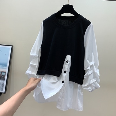 トップス デート シャツ ブラウス カットソー 袖あり 長袖 かわいい 大人可愛い きれいめ シンプル カジュアル 大人 上品 おしゃれ お洒落 主役級 存在感 春 秋 10代 20代 30代