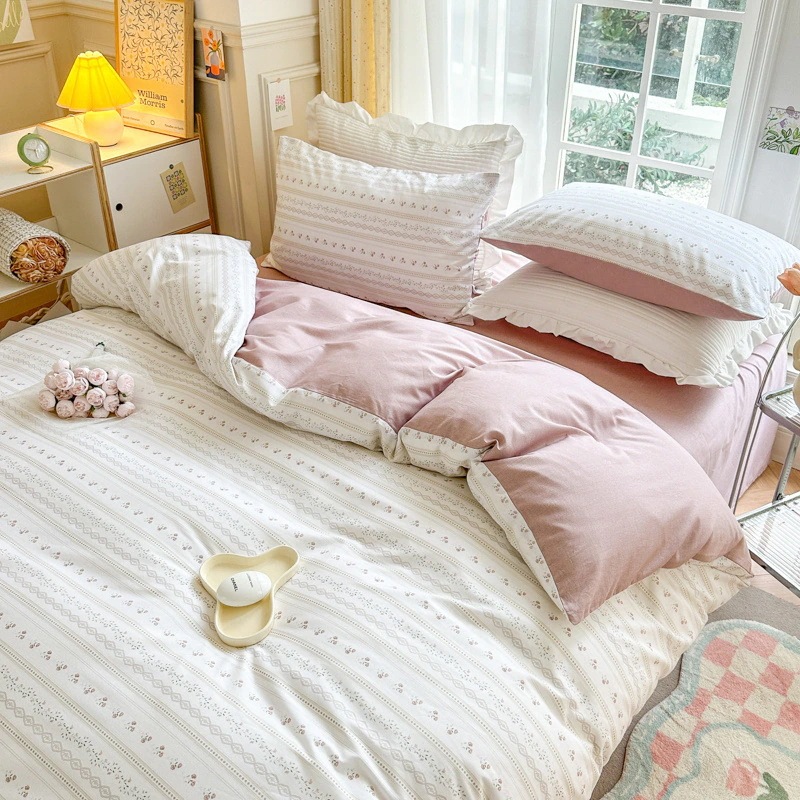 布団布団セット100%綿漫画寮ベッドシーツ3点セット 子供用ベッドシーツ 純綿寝具4点セット キルトカバー 5,732円