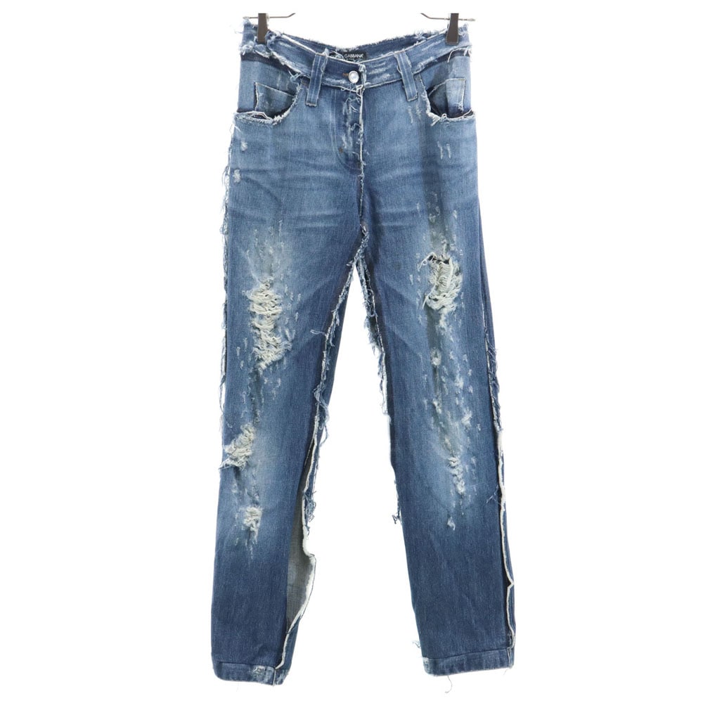 イタリア製 ストレートデニムパンツ 38 レディース