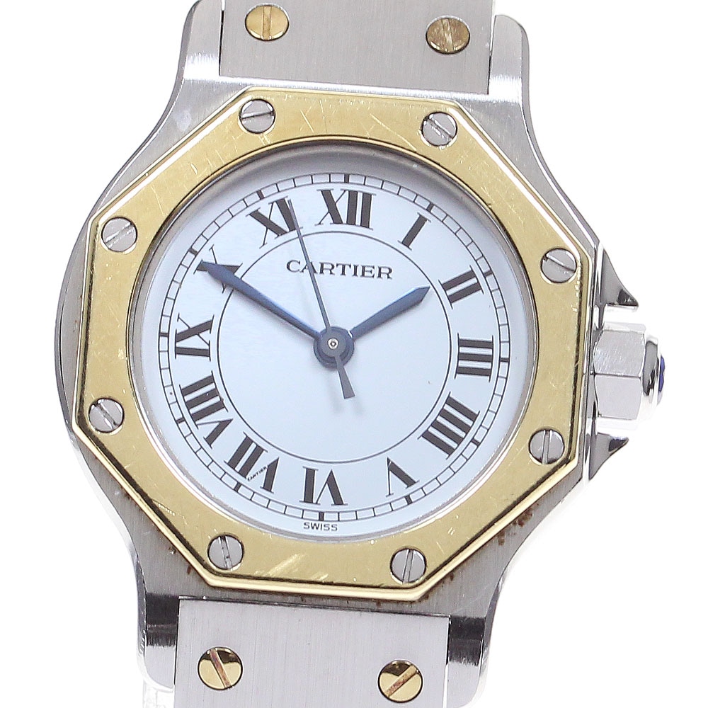 カルティエ CARTIER サントスオクタゴンSM YGベゼル 自動巻き レディース _827098【中古】 280,900円