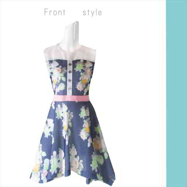 【即納】結婚式 ドレス 結婚式 ワンピース ロング丈 フォーマルドレス レディース 大きいサイズ 花柄 フレア ワンピース 大人可愛い ウエストマーク 網レース 結婚式 二次会