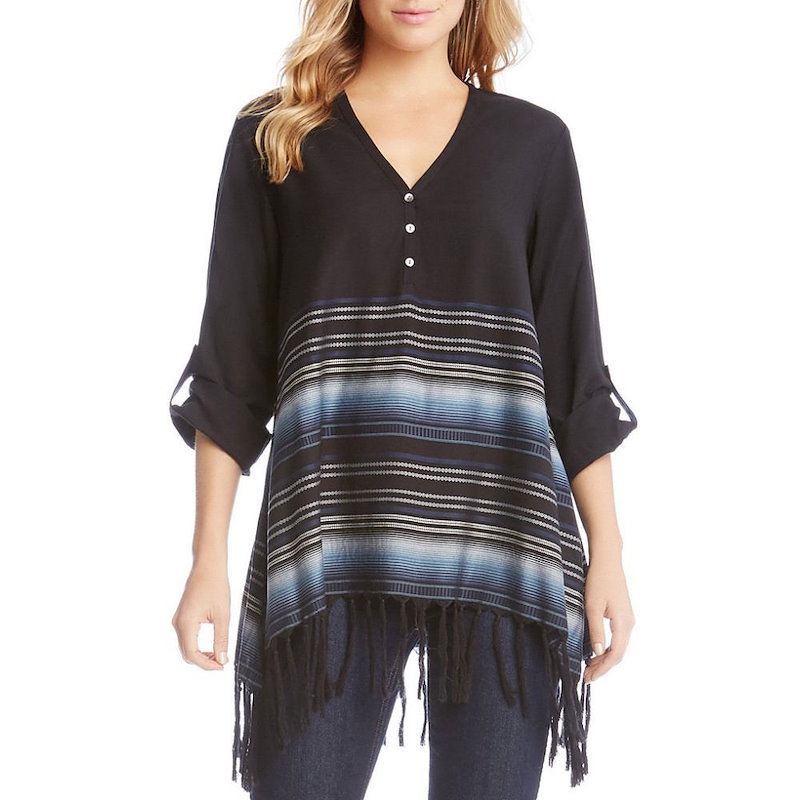 カレンケーン レディース トップス ブラウス・シャツ【Karen Kane Fringe Top】Black カレンケーン レディース トップス ブラウス・シャツ【Karen Kane Fringe Top】Black