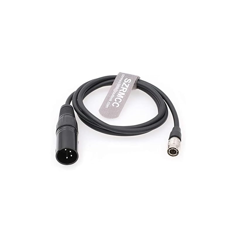 SZRMCC サウンドデバイス用電源ケーブルズームF8F4 Zaxcom XLR4ピンオスからヒロセ4ピンオス (Straight Cable)