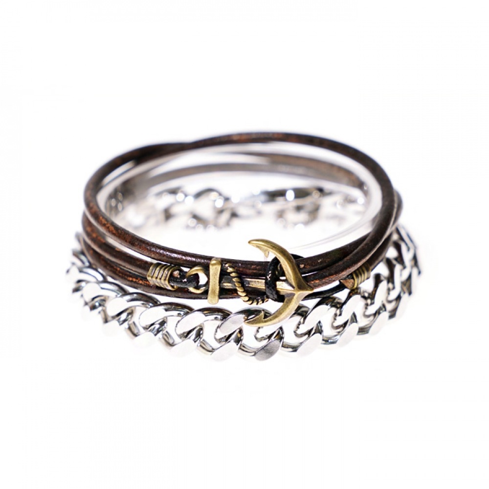 JBANS クラシックサージカルマキシマム 227 フルレザー 439BR ブレスレットセット (C1901-SE131BR) 5,540円