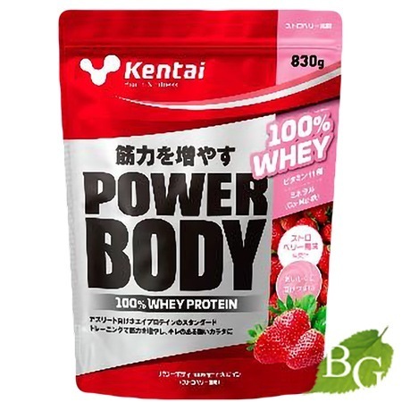 【送料無料】kentai ケンタイ パワーボディ 100% ホエイプロテイン ストロベリー風味 830g