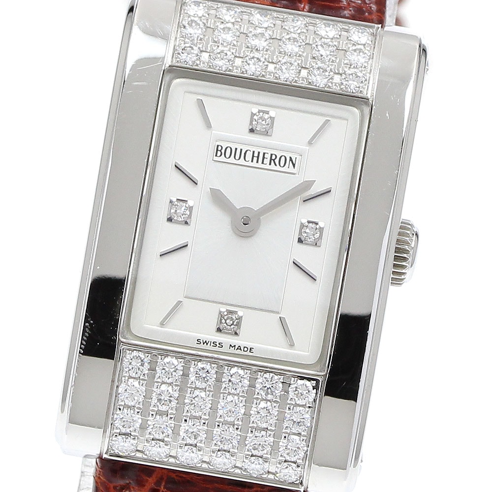 ブシュロン Boucheron リフレ イケア 4Pダイヤ サイドダイヤ クォーツ レディース _916793【中古】