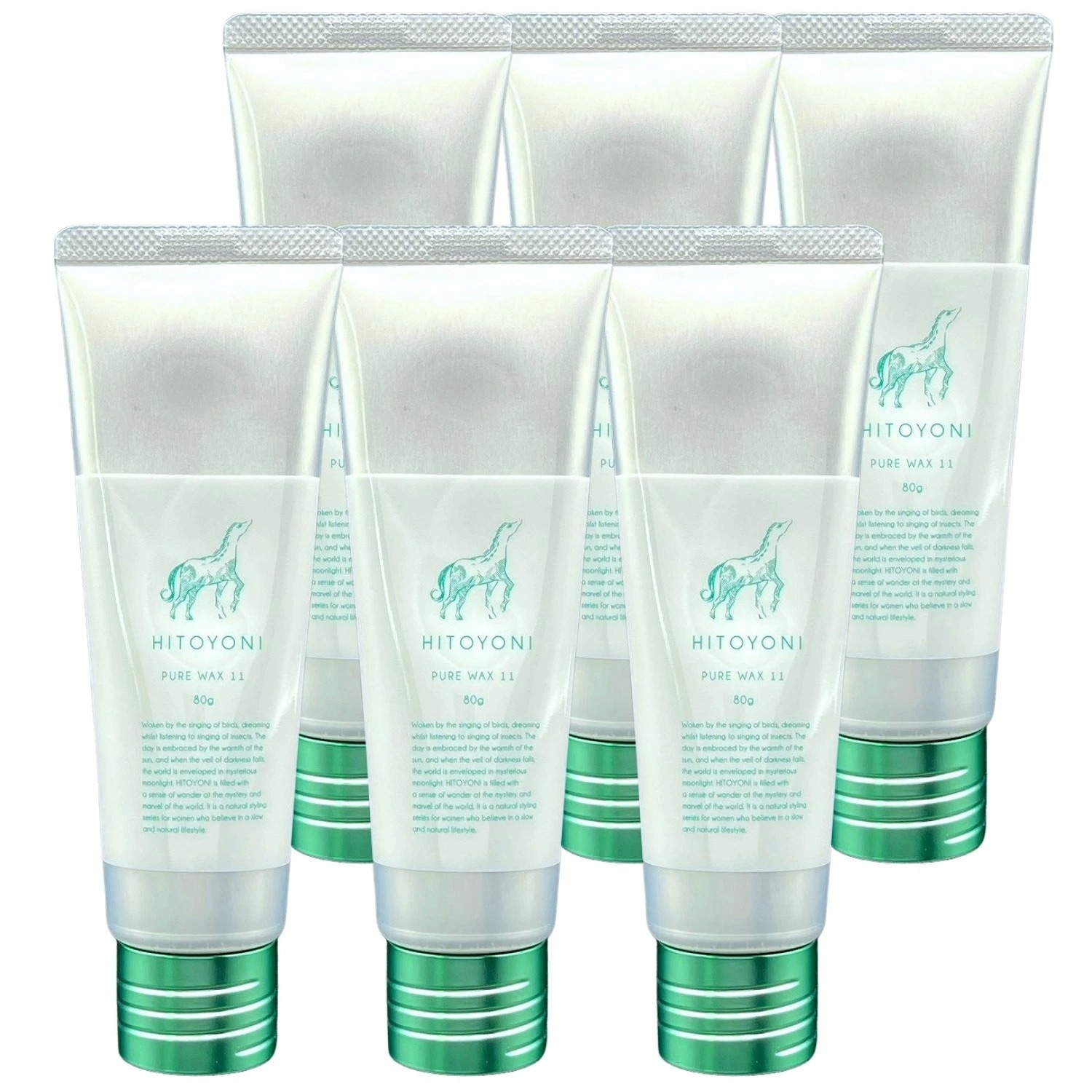 6個セット デミ コスメティクス HITOYONI ピュアワックス 11 80g ヘアワックス 強力なセット力