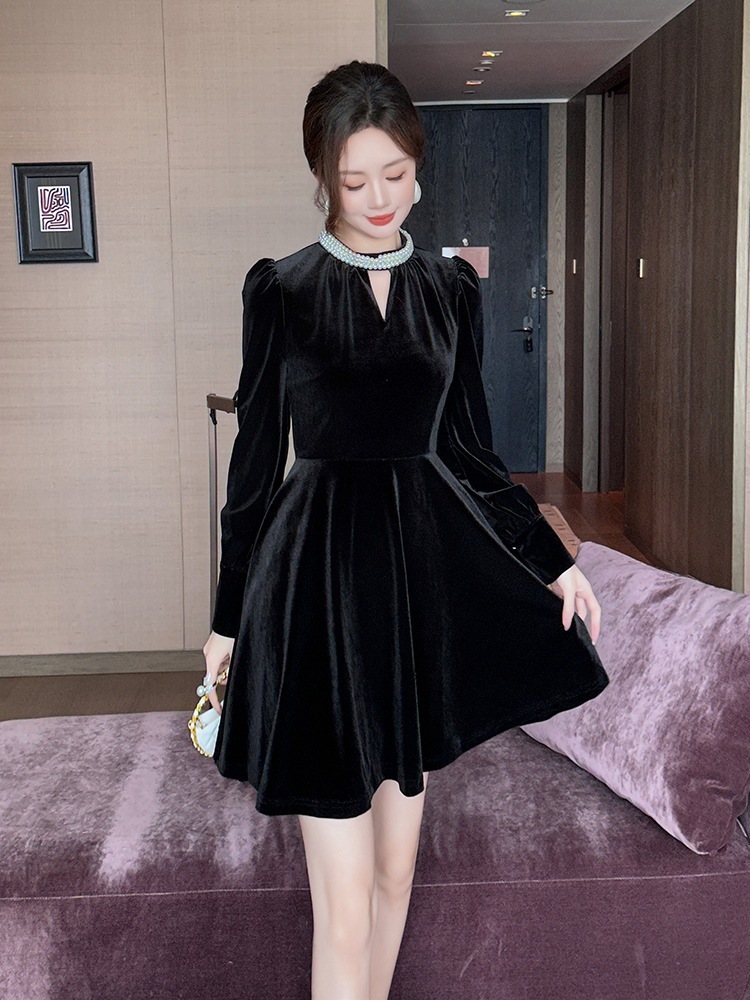 【JY.上品】 お姫様 ベルベット ショート ドレス パーティー キャバ 大人 同窓会 披露宴 卒業式 結婚式 演奏会 ウェディング 二次会 メガ割