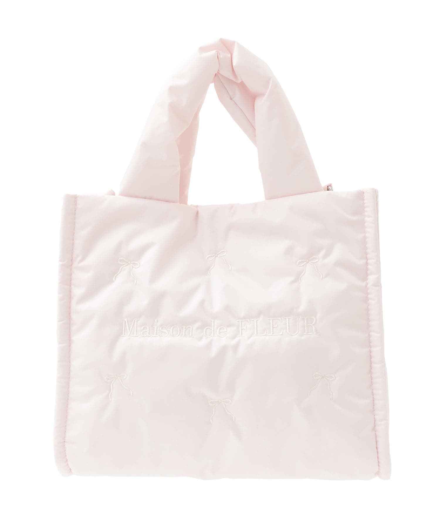 [メゾン ド フルール] トートバッグ リボン刺繍パファー2Wayトートバッグ レディース 08000622000 ピンク