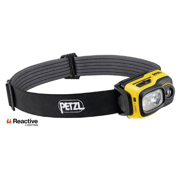 PETZL ぺツル スイフト RL プロ ヘッドライト ブラック／イエロー 1100ルーメン E810AB00