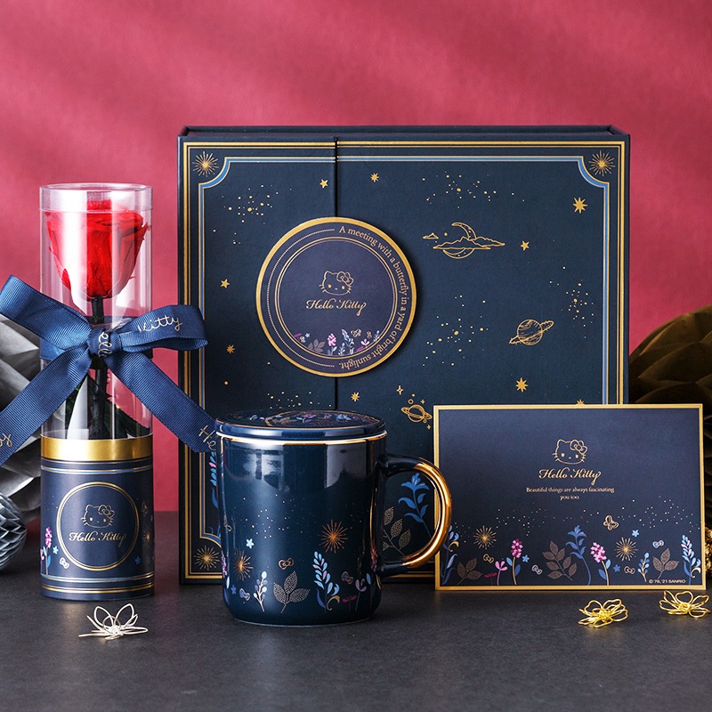 サンリオ ハローキティ セラミック マグカップ 不滅の花 バレンタインデー ギフトボックス ガールフレンドと親友へ