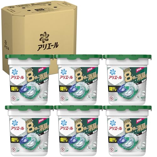 [ケース販売] アリエール 洗濯洗剤 ジェルボール4D 部屋干し 本体 11個6個