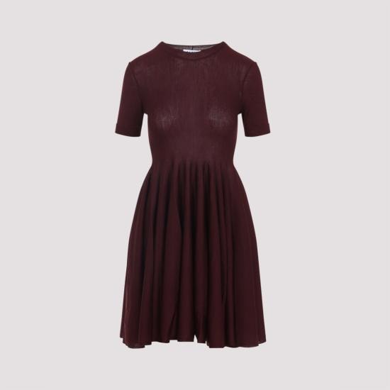 ALAIA Women Short Skirts AA9R2700M922B 413 AUBERGINE