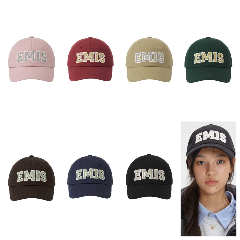 【EMIS】 TWILL CAPITAL LOGO BALL CAP : 7COLORS