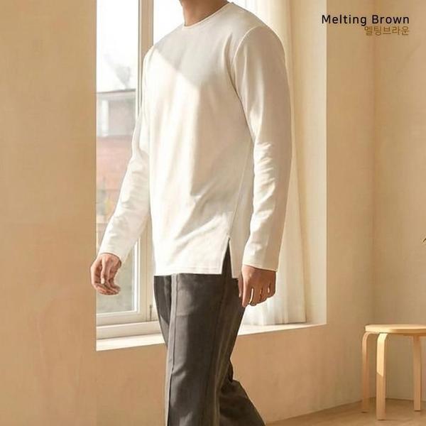 メンズ起毛長袖Tシャツ KU04