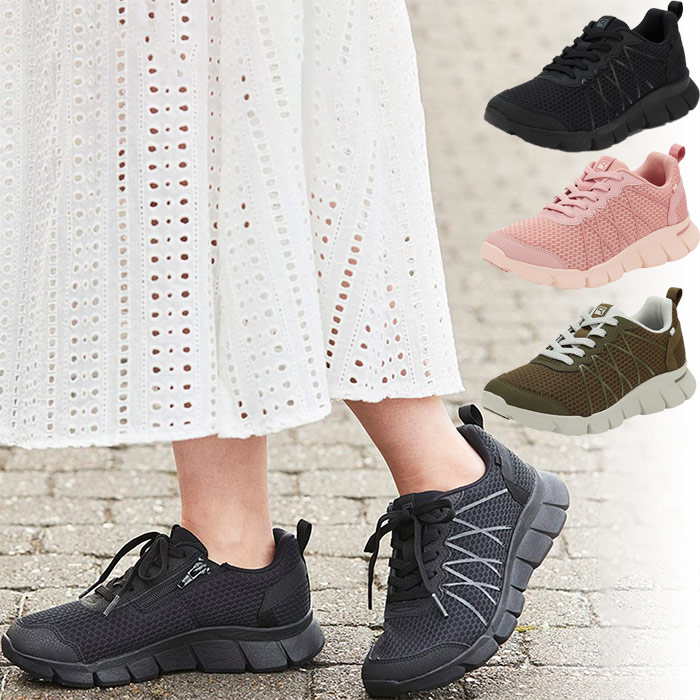 サイズ：23.5cm レディース RIZAPコラボアイテム ライザップ スニーカー シューズ 紐靴 カジュアル ローカット ウォーキングシューズ RL-9214