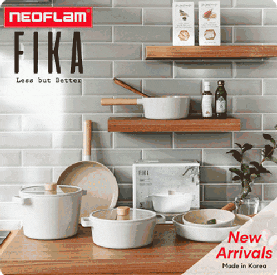 ネオフラムFika 鍋セット 4P 片手鍋 18cm + 両手鍋 22cm IH 対応