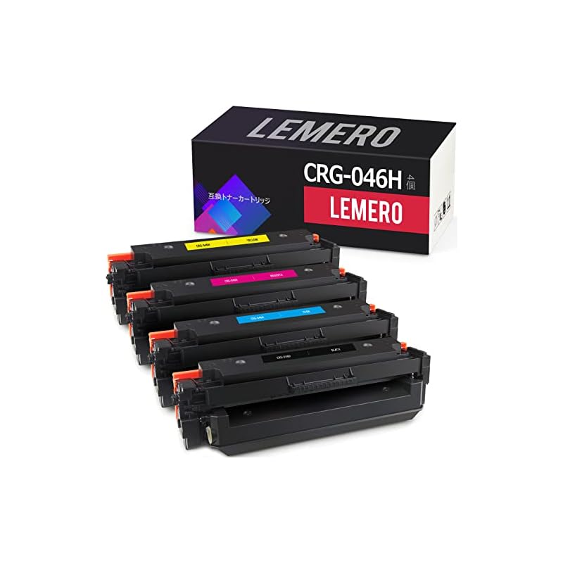 LEMERO CRG-046H キヤノン(Canon)用 互換 CRG-046H トナーカートリッジ 大容量 4色 対応機種: Canon LBP654C / LBP652C / LBP651C /