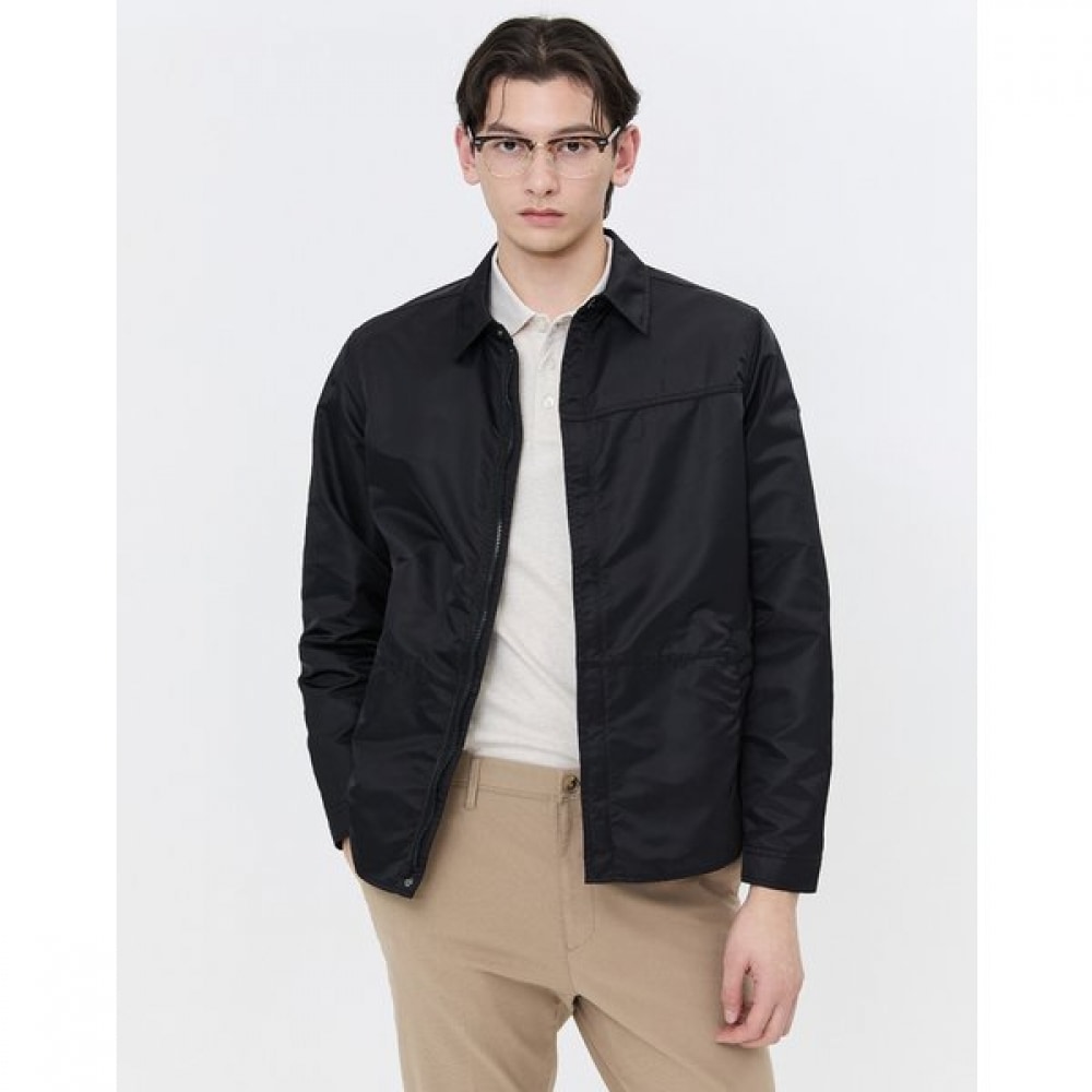 [24SS] [クラシックセラー] ポリカラージップアップジャンパーブラックWHJU4A232BK