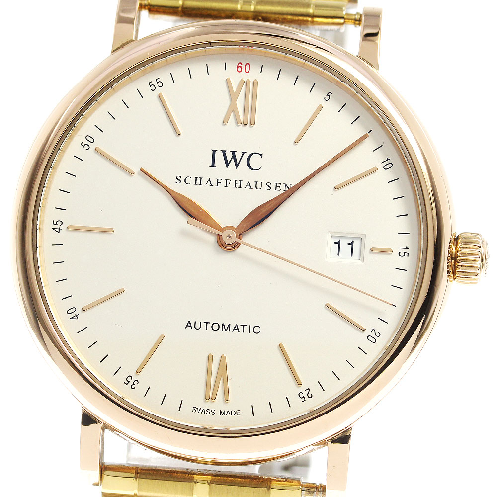 IWC IWC SCHAFFHAUSEN IW356504 ポートフィノ K18PG 自動巻き メンズ _803779【中古】