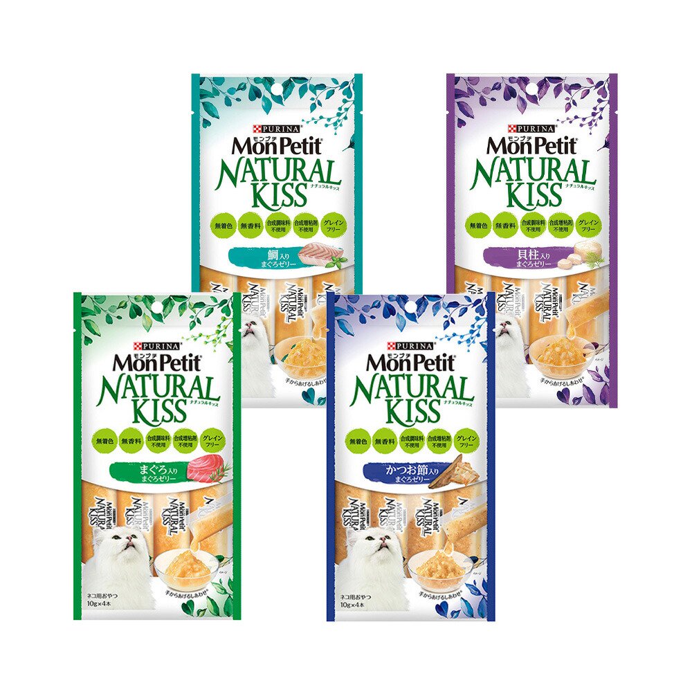 ナチュラルキッス　４種各１０袋　魚介セット　ＣＲＣ35―25―20―25―00