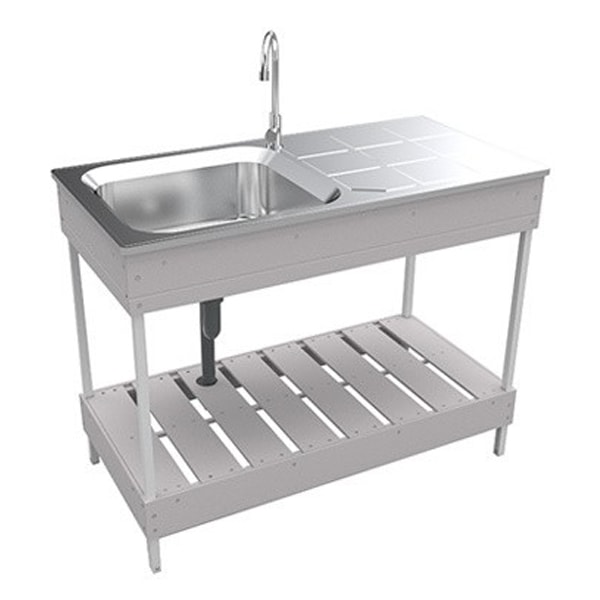 旭興進 人工木ガーデンシンク 大 ホワイト マット有 aks-43809 メーカー直送